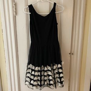 Black dress with with flowers